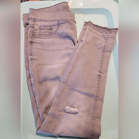 Girls Justice NWT gray jeggings 14 Plus stretchy - Picture 1 of 11
